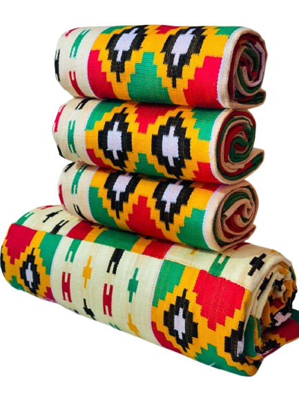 Royal Spectrum Red-Yellow-Green-Black Kente Cloth 10 & 6-Yard Bundle – The Fabric That Redefines Luxury